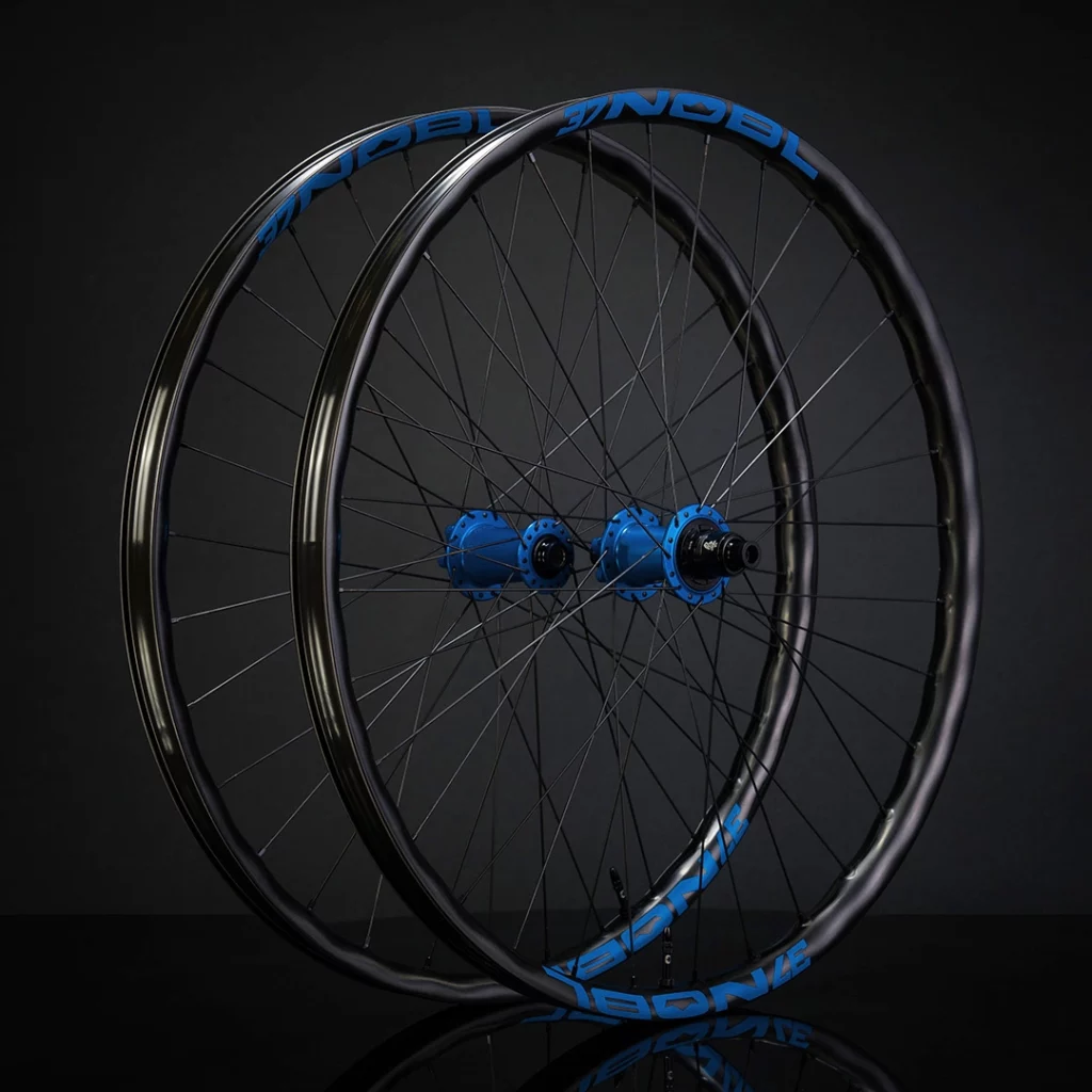 NOBL TR37 Wheelset with Turquoise Hubs, and Decals